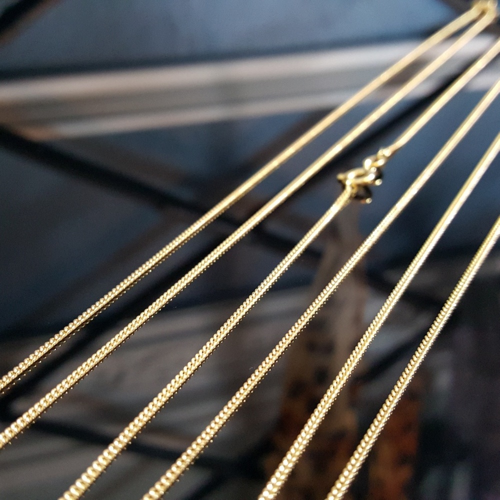 14K Gold over .925 Sterling Silver Curb Chain - Picture 3 of 6